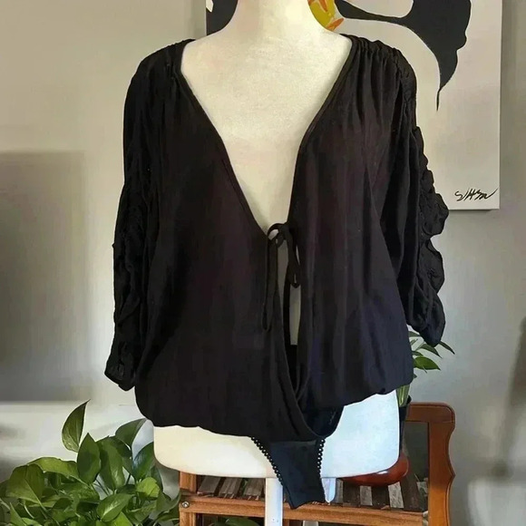 Intimately Free People Cleo Ruffled Ruched Bodysuit - Picture 7 of 9